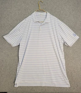 Peter Millar Summer Comfort Polo Shirt Men 2XL Blue Seeing Double Striped Golf  - Bild 1 von 13