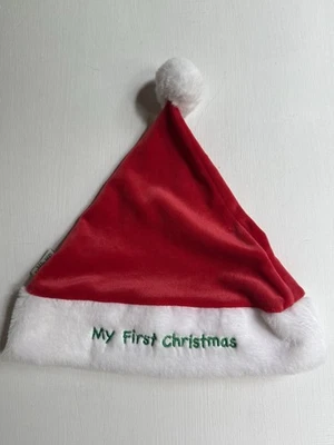NUEVO CON ETIQUETAS SOMBRERO LITTLE ME BABY MY 1ST CHRISTMAS SANTA 12-24 Meses Foto 1 de 2