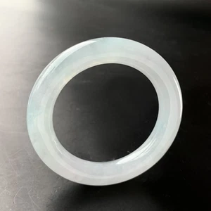 【KATHY JADE】Icy Emerald Light Green Jadeite Jade Bangle Bracelet《56mm 》《Grade A》 - Picture 1 of 4