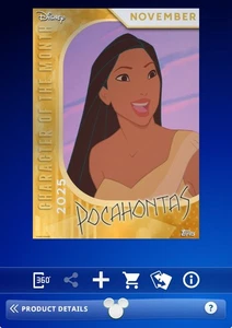 Topps Disney Collect 2025 Character of the Month Pocahontas Epic Signature - 2 - Picture 1 of 2