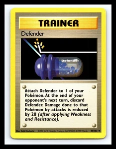 💥 Defender Trainer Non Holo WOTC 80/102 Vintage Base 1999 - Picture 1 of 2