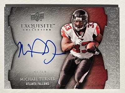 Michael Turner 2009 Exquisite Collection Endorsements Auto 21/50 Atlanta Falcons - Image 1 of 2