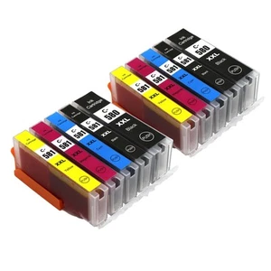 10 Ink Cartridges for Canon PIXMA TR7650 TS6350 TS8151 TS8350 TS9551ca - XL Set - Picture 1 of 6