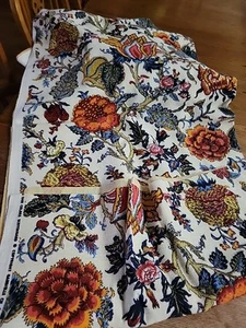 Tela serigrafiada vintage Gabrielle Cie 4,5 yardas floral MCM 54" ancho hermoso - Imagen 1 de 6
