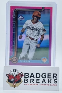 2025 Topps Pro Debut - Aidan Smith #PDC-181 Purple Foil #/199 Hot Rods MS - Picture 1 of 2