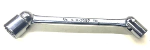 VINTAGE HERBRAND TOOLS 5/8” x 7/8” CHIAVE TERMINALE DOPPIA PRESA FLESSIBILE, R-3057, USA - Foto 1 di 5