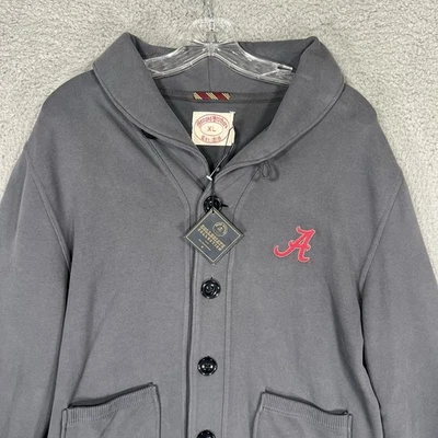 Alabama Crimson Tide Cardigan Sweater Mens Extra Large Gray Brooks Brothers NCAA - Image 1 of 4