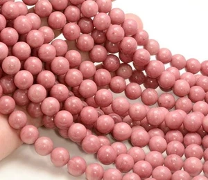 Natural Rhodonite AA Quality Gemstone 4 MM Round Smooth Beads Strand 15.5" - Picture 1 of 2