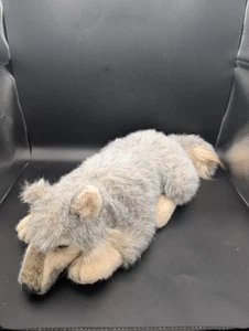 Fiesta Wolf Realistic Laying Lying Grey Gray 16" Plush Stuffed Animal Toy 5126 - Picture 1 of 6