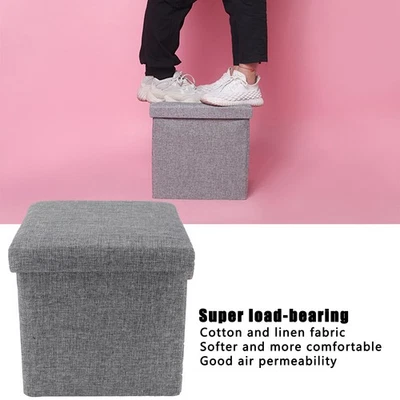 Foldable Storage Ottoman Storage Bench Footstool With CoverBig - Image 1 of 4