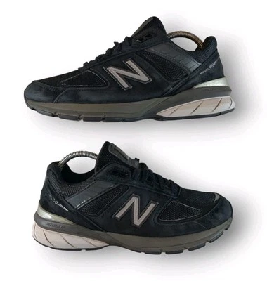 New Balance 990v5 Zapatos Mujer 9.5 Negro Gris Gamuza Hechos en EE. UU. W9990BK5 Sin Plantillas Foto 1 de 4