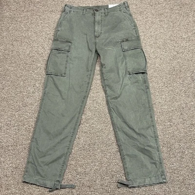 American Eagle Cargo Pants Men 30x28 Green Khaki Slim Flex Paratrooper Military - Image 1 of 4