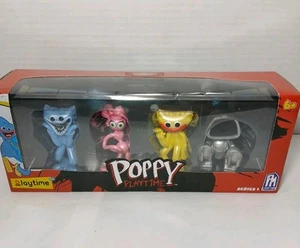 Poppy Playtime Mini Figures 4pk Scary Huggy Wuggy Boogie Bot Smiling Huggy Wuggy - Foto 1 di 5