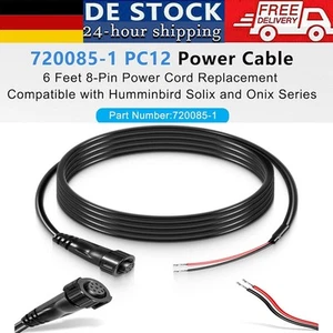 720085-1 Câble d'alimentation 6 pieds, PC12 Cordon d'alimentation 8 broches compatible pour Humminbird - Photo 1/8