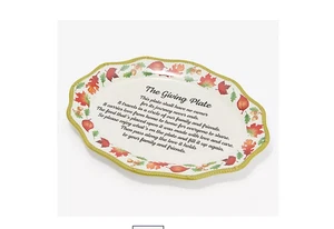 Temp-tations Seasonal 16" Scalloped Giving Platter Harvest Thanksgiving H267372 - Picture 1 of 3