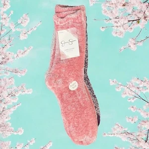 Nuevo Juego de 3 Calcetines Jessica Simpson Difusos Rosa Gris Púrpura Talla 4-10 Acogedores Cómodos - Imagen 1 de 6