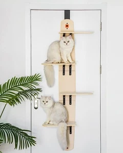 Mewoofun 4-Levels Door Hanging Cat Climber Door Mounted Vertical Cat Tree Tower - Picture 1 of 7