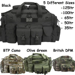 KombatUK MOLLE Multi Zip Pockets Shoulder Strap & Carry Handle Bag Saxon Holdall - Picture 1 of 66