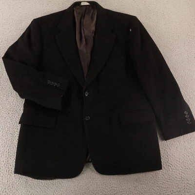 VTG Evan Picone Jacket M Black 100% Camel Hair Blazer Sport Coat 42S - Image 1 of 4