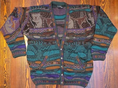 Coogi Australia Cardigan Sweater Tag Large See Measurements  - Image 1 of 4
