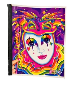 Notebook wireless vintage Lisa Frank Jester Clown Mardi Gras usato 48 pagine - Foto 1 di 13