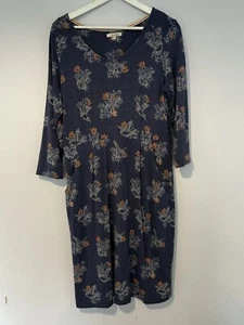 Vestido Mujer Blanco Stuff Talla 14 Floral Pájaros Con Bolsillos Excelente Estado - Imagen 1 de 16