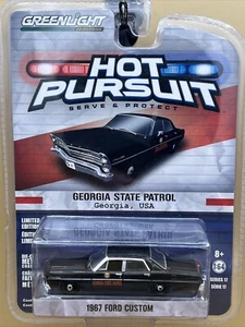 GREENLIGHT 1/64 HOT PURSUIT GEORGIA STATE PATROL 1967 FORD CUSTOM NEW - Picture 1 of 1