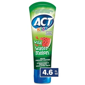 ACT Kids Anticavity Fluoride Toothpaste 4.6 oz. Wild Watermelon - Picture 1 of 4