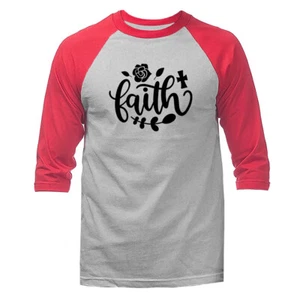Fe Cristiana Religiosa Biblia Iglesia Jesucristo Manga 3/4 Raglán - Imagen 1 de 10