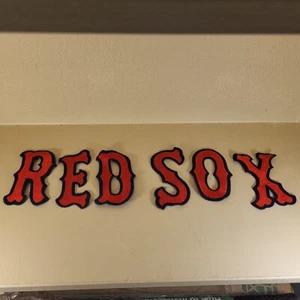 4 inch Letter Patches that spell Red Sox. previously Ironed On - Picture 1 of 3