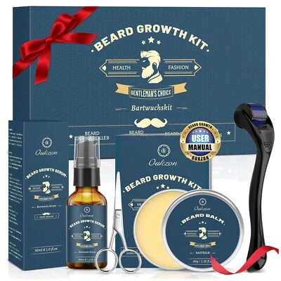 Beard Growth Kit, Oukzon Bart Wachstum Set - Bartwuchsmittel Männer mit... - Bild 1 von 4