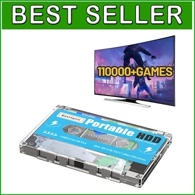 Compact 500GB External Hard Drive with 110,000+ Pre-Installed Games & Emulators - Image 1 of 4