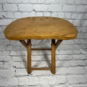 Vintage 1950’s Nevco Fold N Carry Wood Stool Yugoslavia MCM - Picture 1 of 12