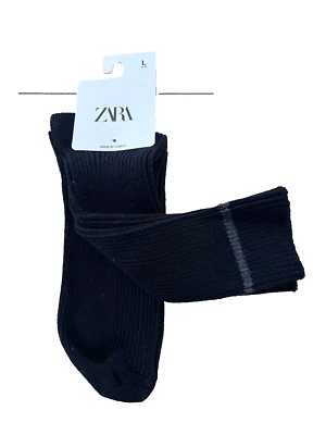 Calcetines Zara Rib negros con rayas grises (L) Foto 1 de 2