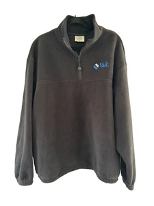 Timberline Colorado Mens Long Sleeve Black 1/4 Zip Fleece Jacket VAIL Logo XL - Picture 1 of 8