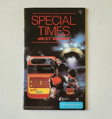 SPECIAL TIMES WITH E.T. AND ELLIOTT, 1982, RARE* TEXAS INSTRUMENTS ACTIVITY BOOK - Image 1 of 4