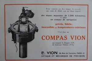 6/1924 PUB COMPAS VION BREGUET XIX PELLETIER D'OISY ORIGINAL FRENCH AD - Imagen 1 de 1