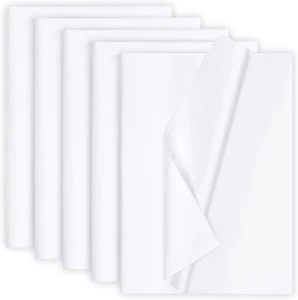 130 Sheets 20"X14" White Wrapping Tissue Paper Bulk for Gift Bags Christmas Wedd - Picture 1 of 11