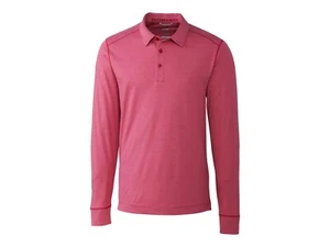 CUTTER & BUCK MENS PERFORMANCE RED L/S Matthew POLO SHIRT SZ:2XB 2XL 2X NWT - Picture 1 of 1