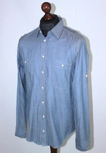 Camisa azul para hombre Hugo Boss naranja talla M - Imagen 1 de 8