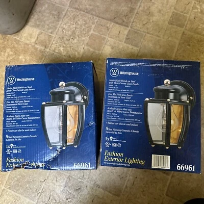 Westinghouse Lighting 66961 Light Exterior Wall Lantern Matte Black - Image 1 of 4