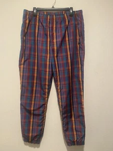 Lacoste LIVE Check Plaid Multi Color Wind Jogger Track Pants Size XL. - Picture 1 of 10