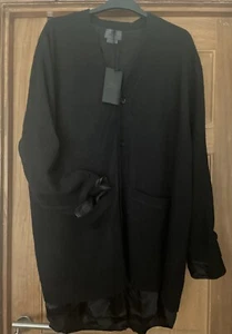 Zara Steven Meisel Black Wool Cashmere &silk Cardigan Size M(12-14) - Picture 1 of 12
