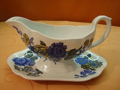Spode England Blue Flowers Sauciere 200 ml - Bild 1 von 4