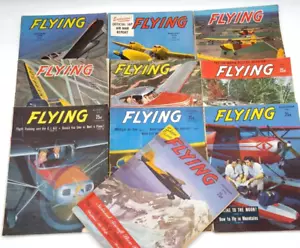 FLYING MAGAZINE 1946 (Lot of 10 Issues) Partial Year Set - Aviation WWII Pilots - Picture 1 of 15