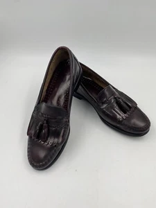 G.H. BASS Brompton Leather Loafer Tassel Burgundy 8.5D - Picture 1 of 15