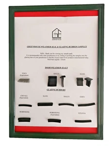 Paquete de muestra de sello de goma y puerta para acristalamiento de invernadero. Match first.FreeP&P - Imagen 1 de 15