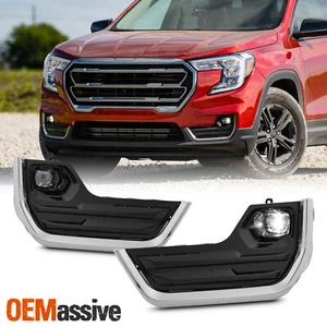 Par de luces antiniebla LED transparentes para GMC Terrain 2022-2024 con soporte de interruptor de arnés de cables - Imagen 1 de 6