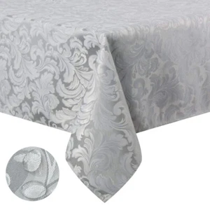 Tektrum 70"X70" Quadratische Damast Tischdecke-Wasserdicht/Fleckenabweisend-Grau - Bild 1 von 8
