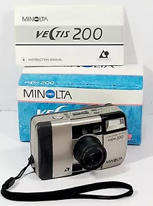 MINOLTA Vectis 200 35mm Compact Zoom Film Camera - Boxed w Manual TESTED WORKING - Picture 1 of 9